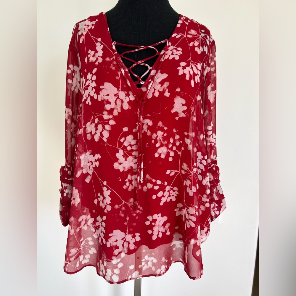 Bailey 44 Cherry blossom lace up top small